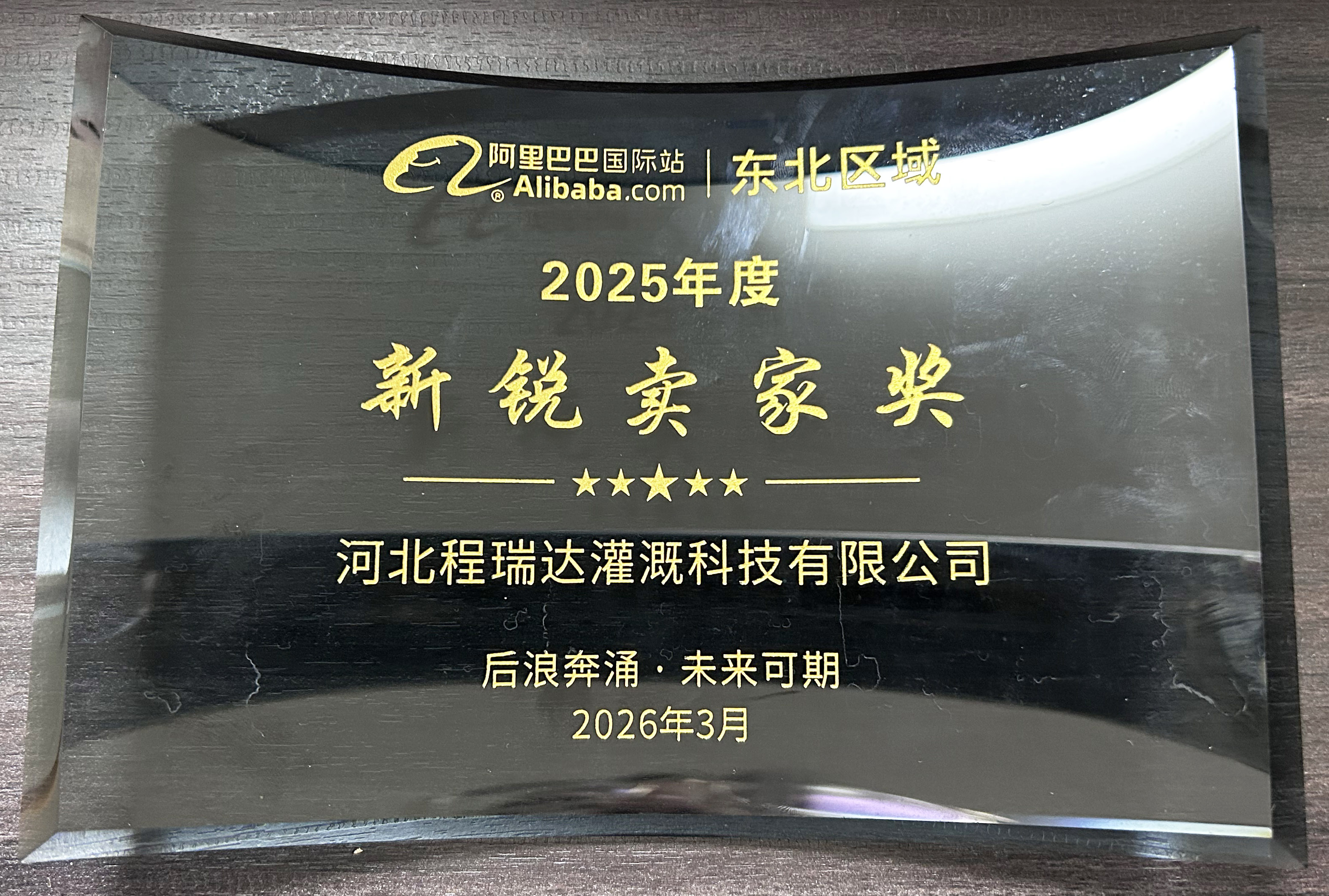 黄石程瑞达灌溉 | 荣获阿里国际站新锐卖家奖